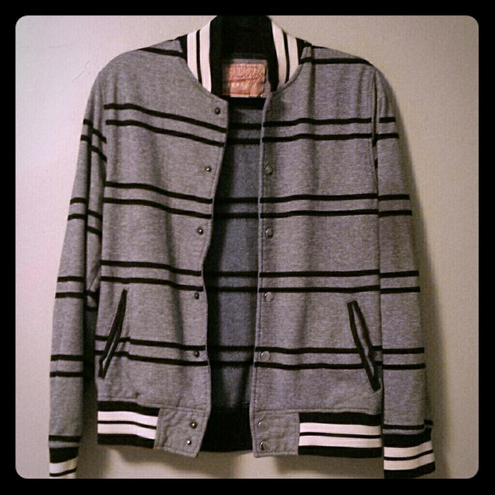 Striped Lightweight Varsity Sweater/Jacket
